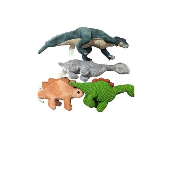 Dinosaur Plush Toys - Soft Stuffed Animals For Kids Set Of 4  mixed brands - Picture 3 of 8